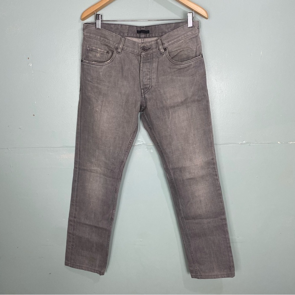 Prada Mens Gray Tapered Fit Jeans Denim‎ Sz 31 Button Fly